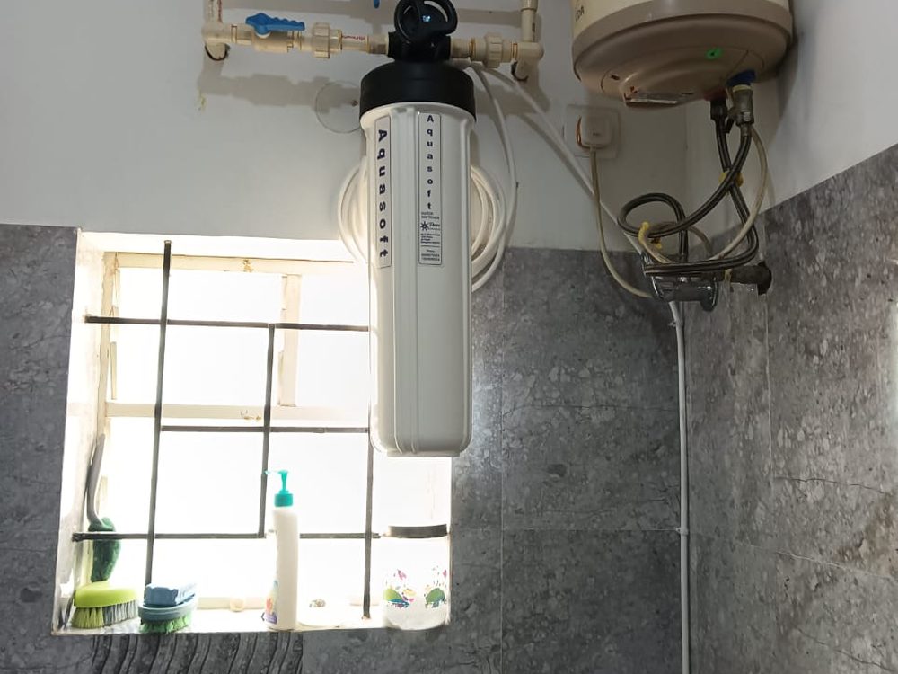RO plant control panel with flow meters